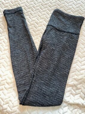 Lululemon Wunder Under Leggings Grey Black White 30” Inseam Size 6
